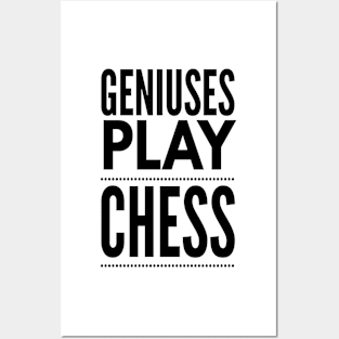 Geniuses Play Chess Design Posters and Art